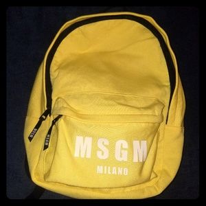 MSGM Logo Print Jersey Backpack